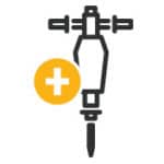 Compresseur Atlas Copco XAS 58 Kd-7 15 Marteau piquer Atlas Copco R-TEX 15