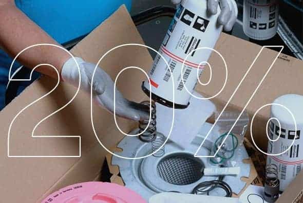 kits de service, huiles et fluides Atlas Copco avec 20% de rabais